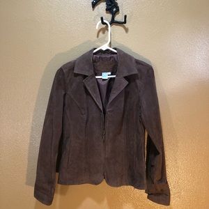 🍁Live A Little 100% Leather Brown Jacket